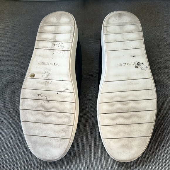 Vince Corbin Slip On Black Leather Sneakers Women's Size 9.5 - Picture 8 of 8